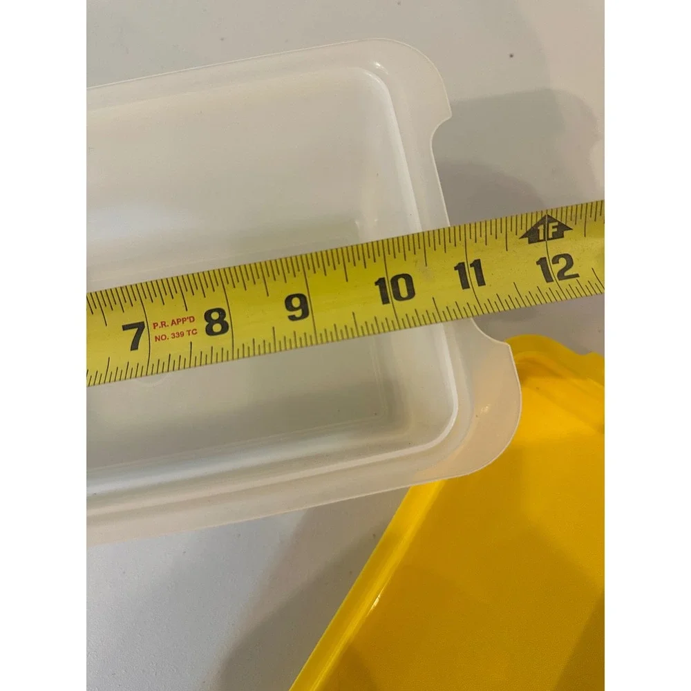 Vintage Tupperware Bread Keeper Veggie Crisper 782 Yellow Lid